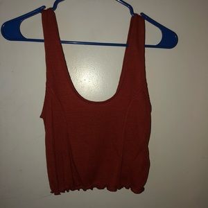 burgundy crop top